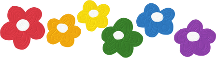 Cute Painterly Pride LGBT Rainbow Flowers